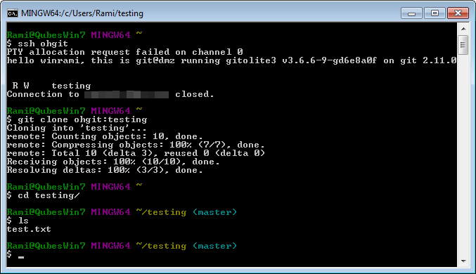 Git-repositorioiden listaus ja kloonaus.